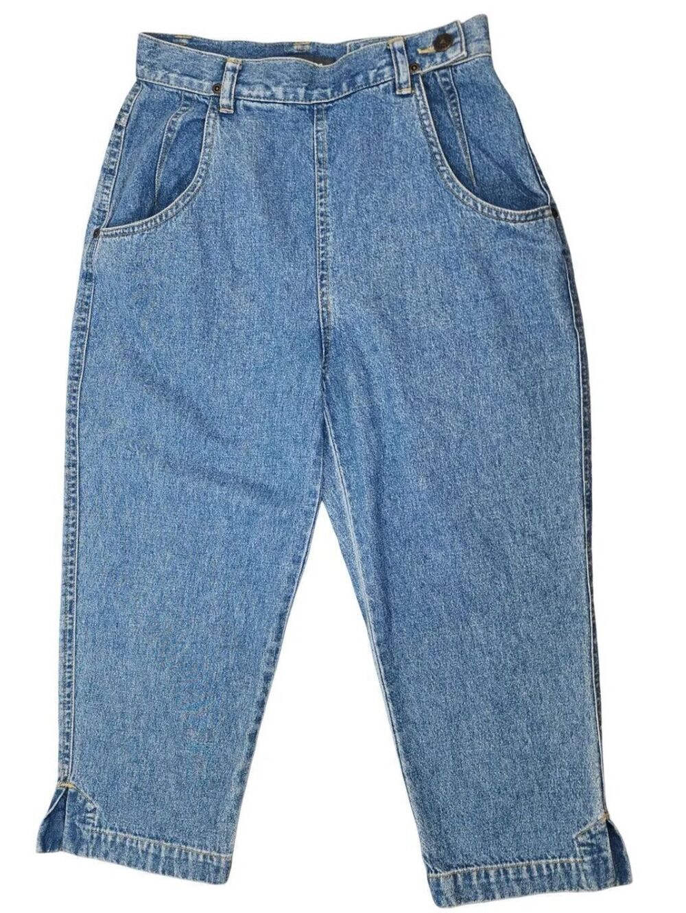 Vintage 80s 90s Lizwear High Waisted Denim Capri Pants Cropped Jeans NWOT 4